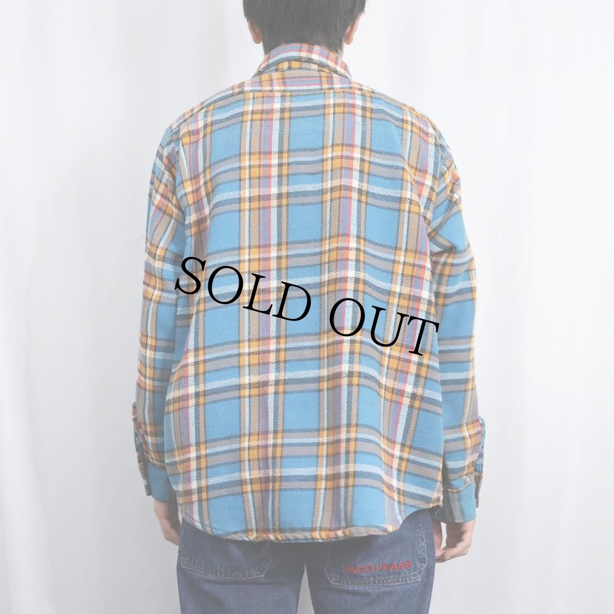 画像3: 70〜80's チェック柄 ヘビーネルシャツ SIZE16 1/2 (3)