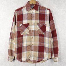 画像1: 80's BIG MAC USA製 チェック柄 ヘビーネルシャツ S (1)