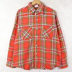 画像1: 70's JCPenney BIG MAC チェック柄 ヘビーネルシャツ L (1)