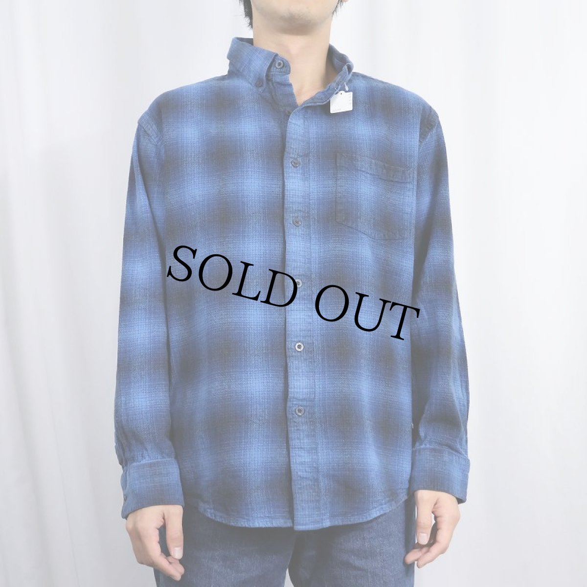 画像2: PENDLETON "MASON" オンブレーチェック柄 ボタンダウン ライトネルシャツ L (2)