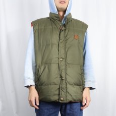 画像2: POLO Ralph Lauren レザーパッチ付き ダウンベスト XXL (2)