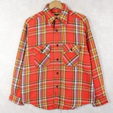 画像1: 70's チェック柄 ヘビーネルシャツ (1)