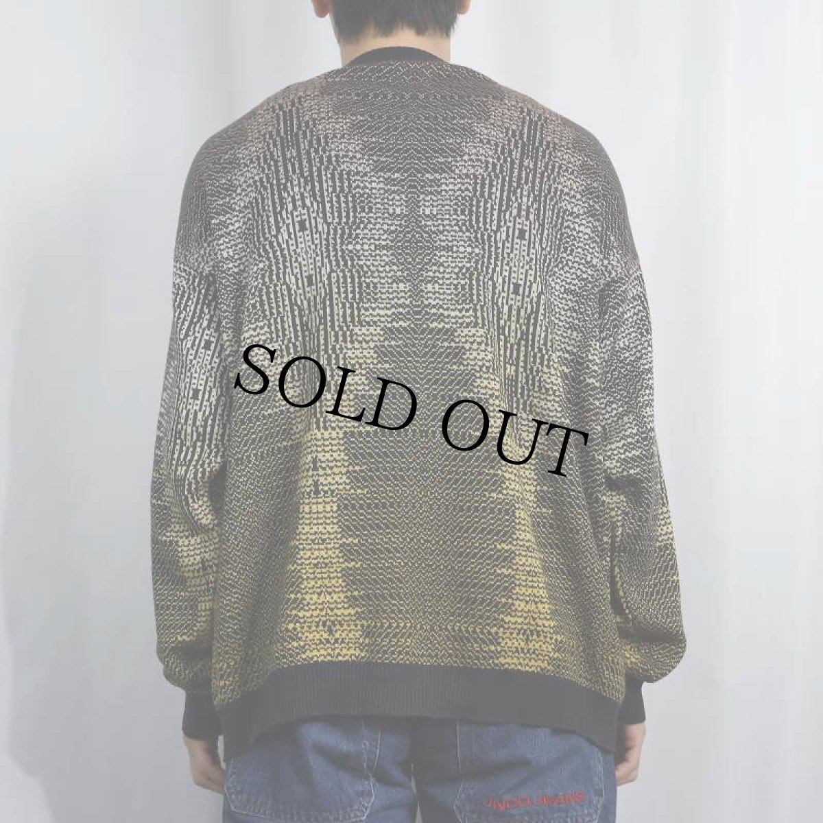 画像3: Neiman Marcus 総柄グラデーションニットセーター XL (3)