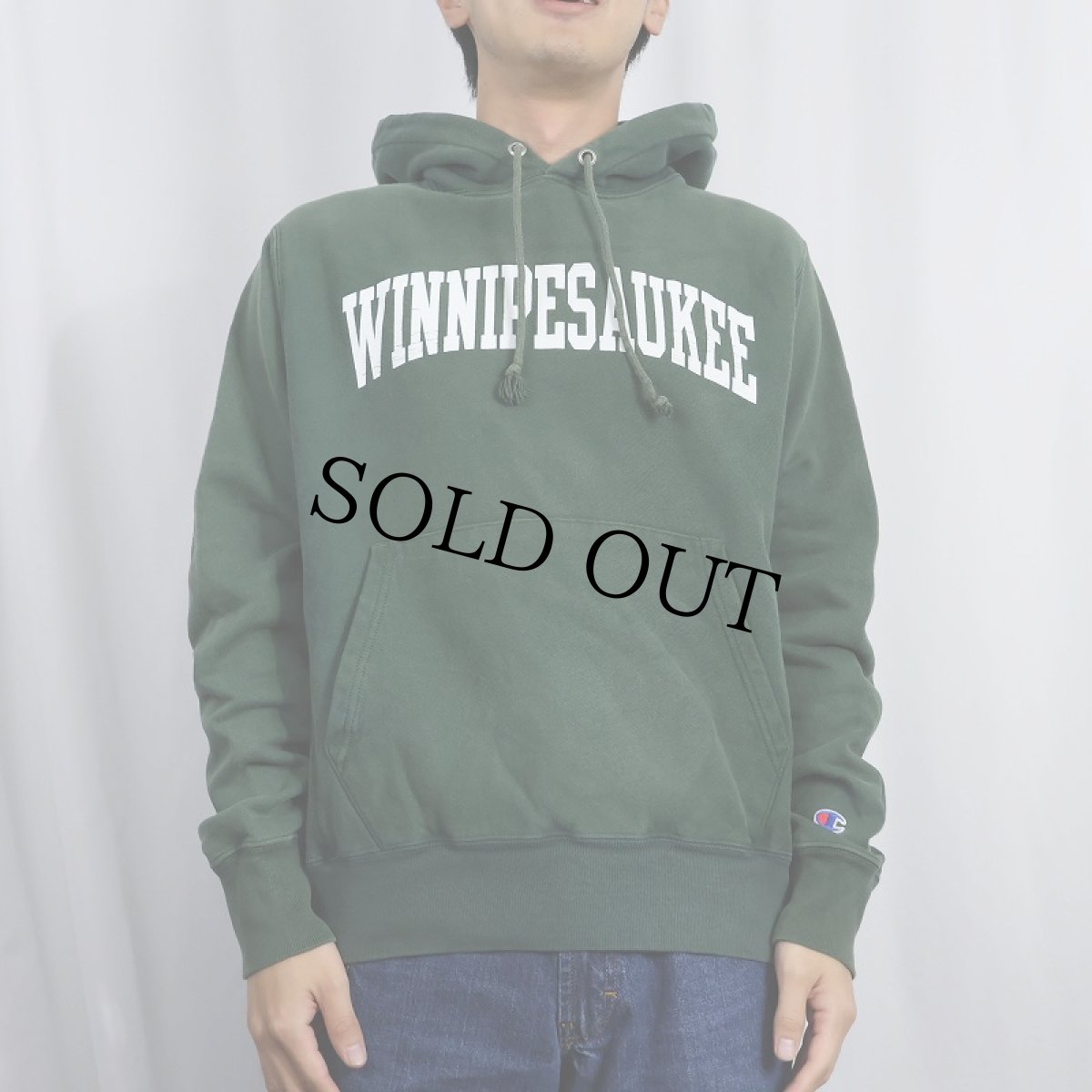 画像2: Champion REVERSE WEAVE "WINNIPESAUKEE" プリントスウェットフーディー S (2)