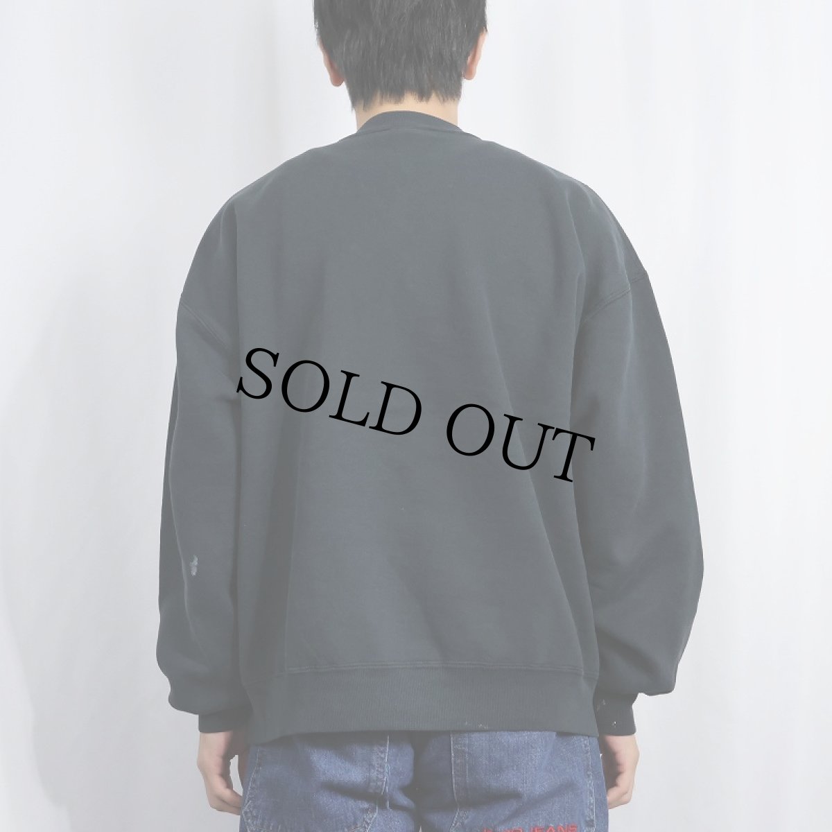 画像3: 90's RUSSELL ATHLETIC USA製 前V スウェット BLACK XL (3)