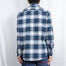 画像3: PENDLETON "MASON" オンブレーチェック柄 ボタンダウン ライトネルシャツ M (3)