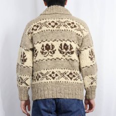 画像3: 60〜70's ノルディック柄 カウチンニットジャケット (3)