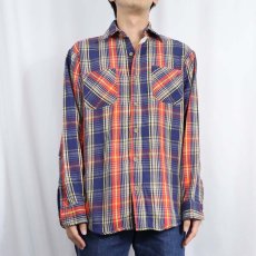 画像2: 80's BIG MAC USA製 チェック柄 ヘビーネルシャツ M (2)