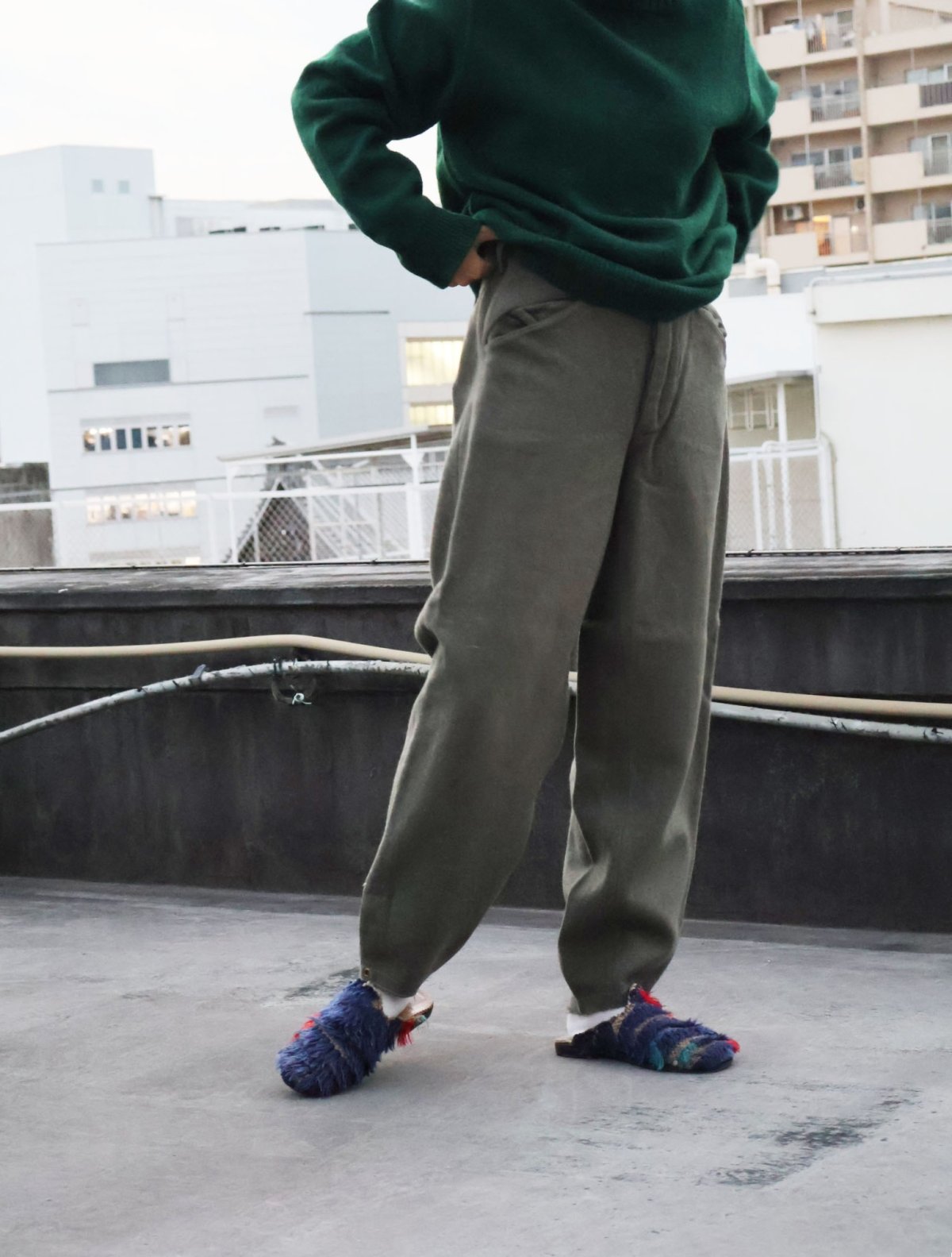 画像1: 40's Swedish Army M39 ウールトラウザーズ W28 (1)