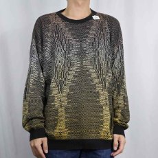 画像2: Neiman Marcus 総柄グラデーションニットセーター XL (2)