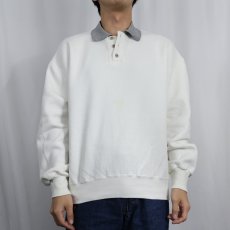 画像2: 90's RUSSELL ATHLETIC USA製 スウェットポロシャツ L (2)