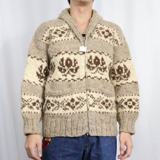 画像2: 60〜70's ノルディック柄 カウチンニットジャケット (2)