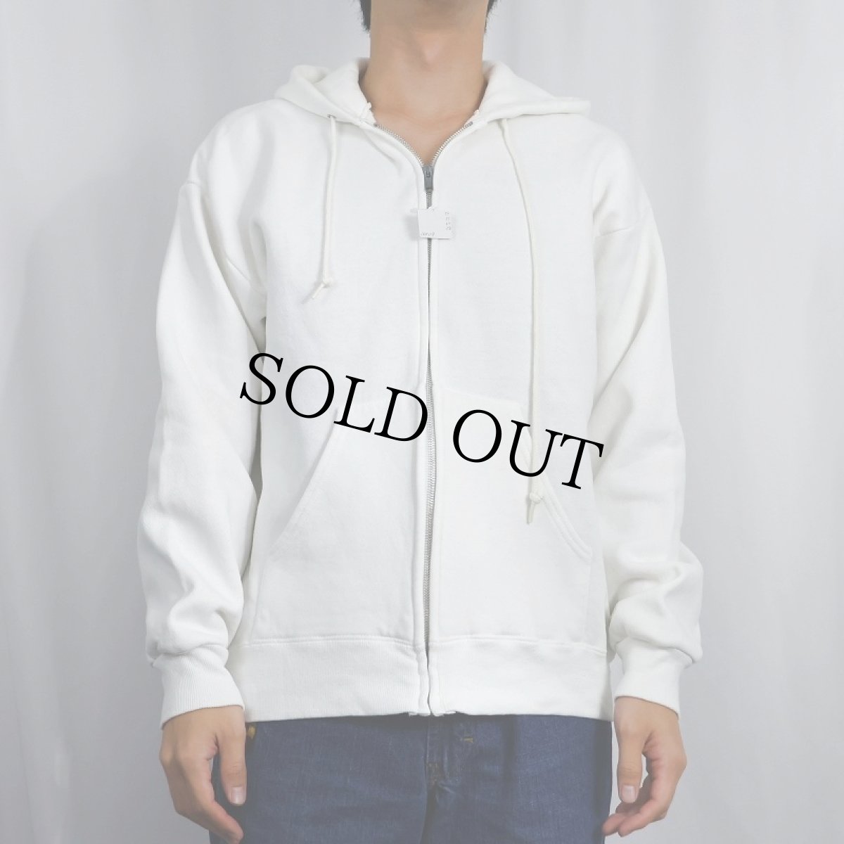 画像2: 90's J.C.Penney USA製 無地スウェットジップパーカー (2)