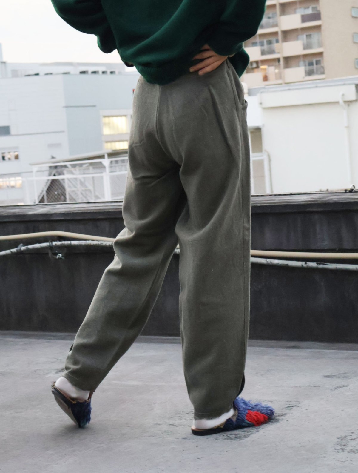 画像2: 40's Swedish Army M39 ウールトラウザーズ W28 (2)