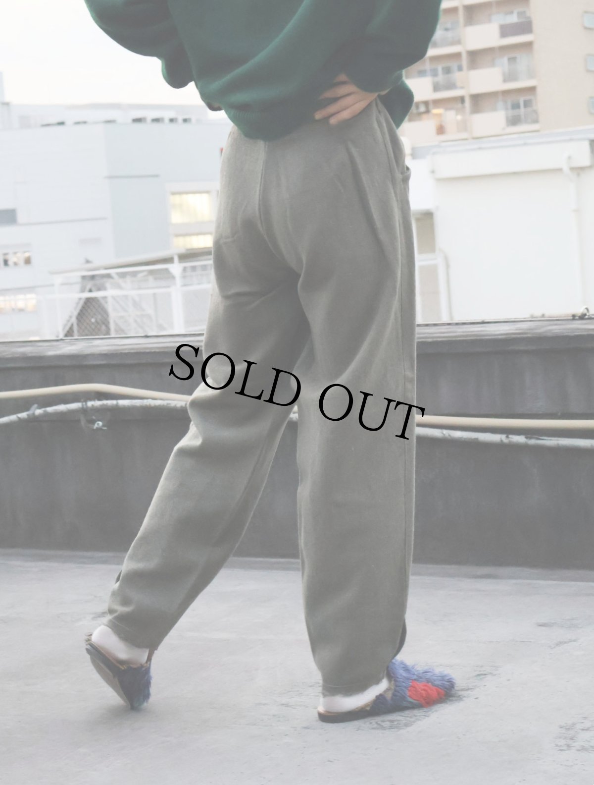 画像2: 40's Swedish Army M39 ウールトラウザーズ W28 (2)