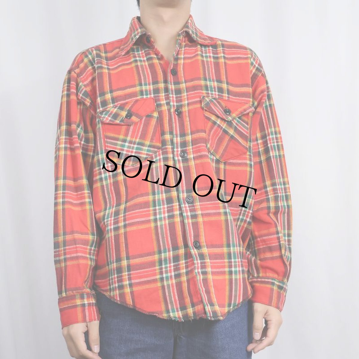 画像2: 70's FROSTPROOF チェック柄 ヘビーネルシャツ SIZE16 1/2 (2)