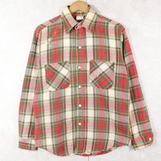 画像1: 70's JCPenney BIG MAC チェック柄 ヘビーネルシャツ M (1)
