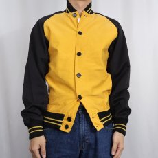 画像3: 40's LOWE & CAMPBELL "PAOLA" フェルトパッチ付き コットンボタンスタジャン SIZE34 (3)