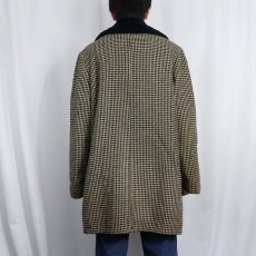 画像3: 70's TOWNCRAFT Penneys 千鳥格子柄 ボアライナー ウールハーフコート SIZE42L (3)