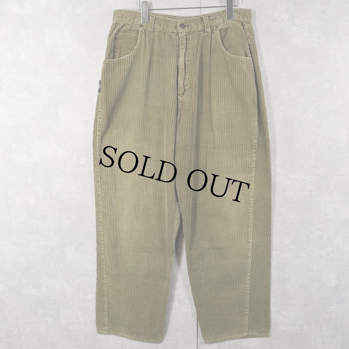 画像1: LA GATE JEANS WEAR 太畝 コーデュロイパンツ W33 (1)