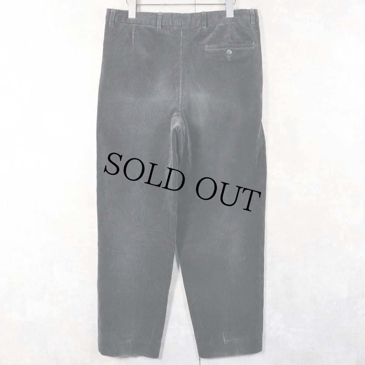 画像2: ARMAND THIERY 2タック コーデュロイパンツ GRAY W33 (2)