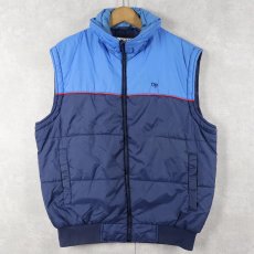画像2: 70's Ocean Pacific 2トーン 中綿入り ナイロンベスト L (2)