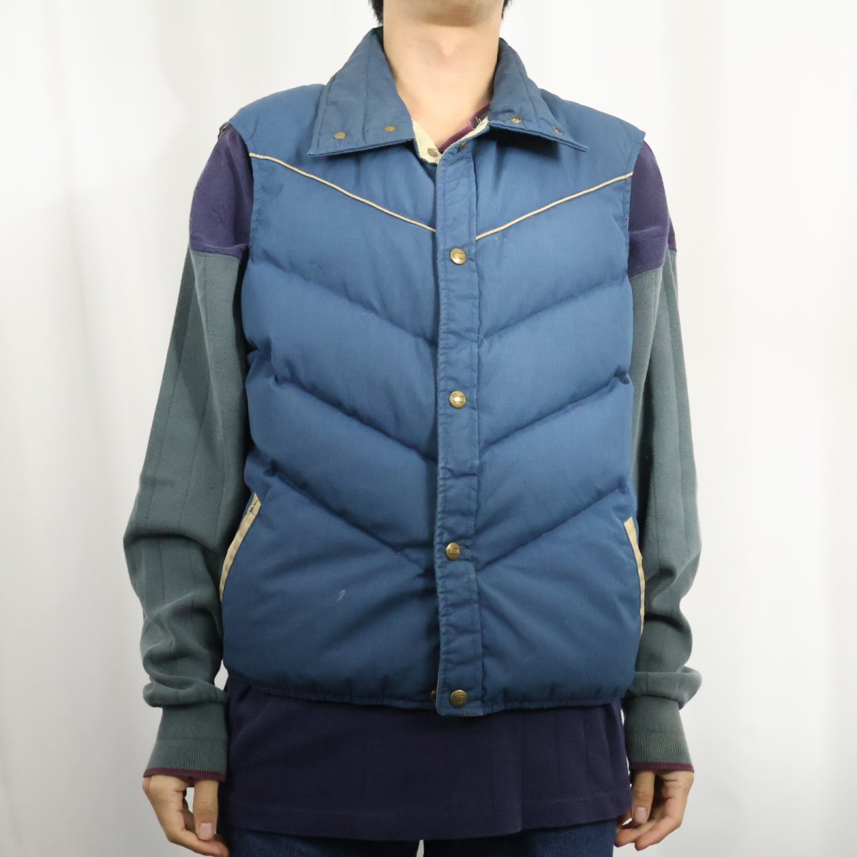 画像2: 80's Woolrich アメリカ製 ダウンベスト L (2)