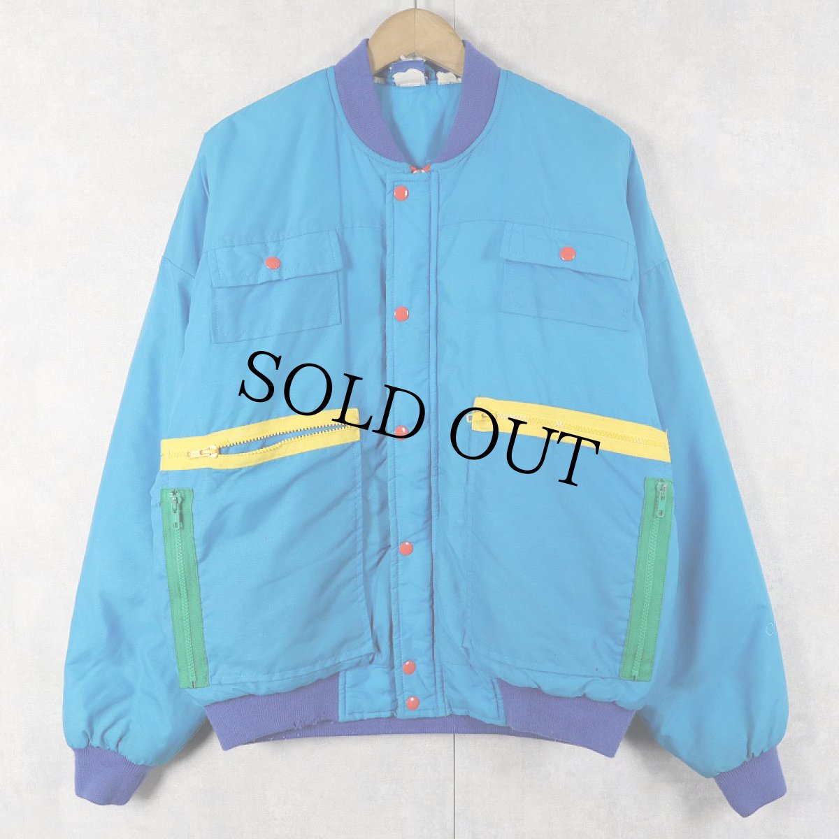 画像1: 80's Ocean Pacific 中綿入り デザインナイロンジャケット (1)