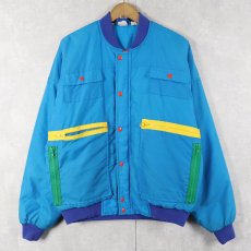 画像1: 80's Ocean Pacific 中綿入り デザインナイロンジャケット (1)