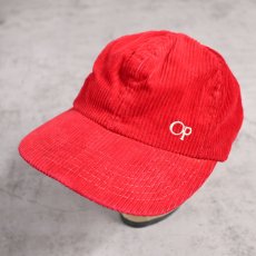 画像2: 80's Ocean Pacific USA製 ロゴ刺繍 コーデュロイスナップバックキャップ ONESIZE (2)