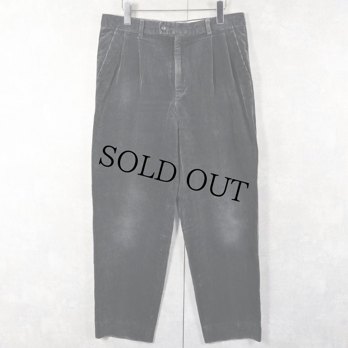 画像1: ARMAND THIERY 2タック コーデュロイパンツ GRAY W33 (1)