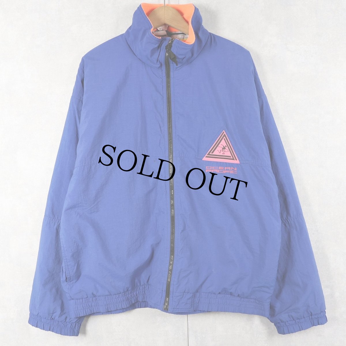 画像2: 90's Ocean Pacific 裏フリース ナイロンジャケット (2)