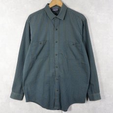 画像1: 90's Patagonia PORTUGAL製 チェック柄 コットンシャツ M (1)