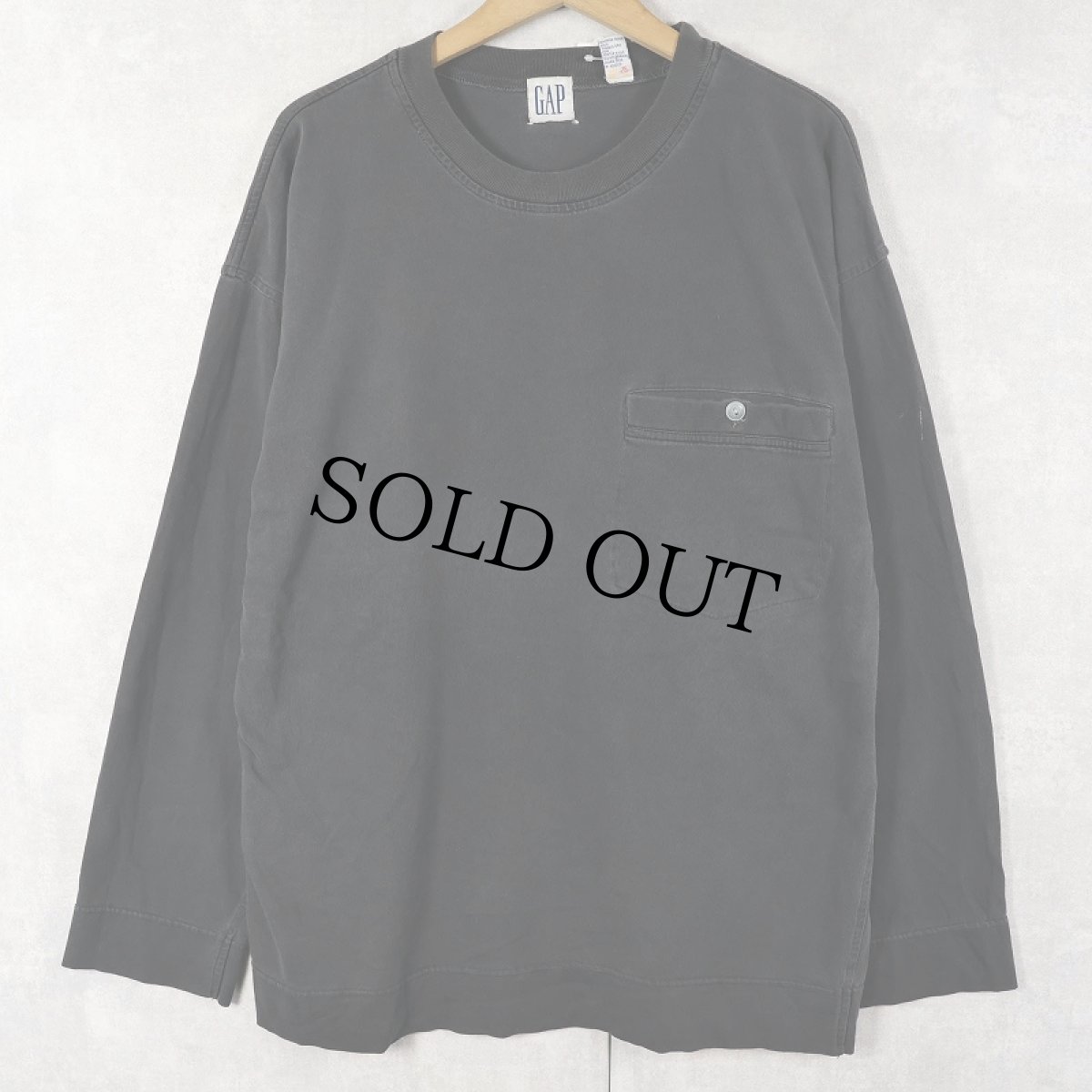 画像1: 90's GAP ポケットロンT BLACK XL (1)