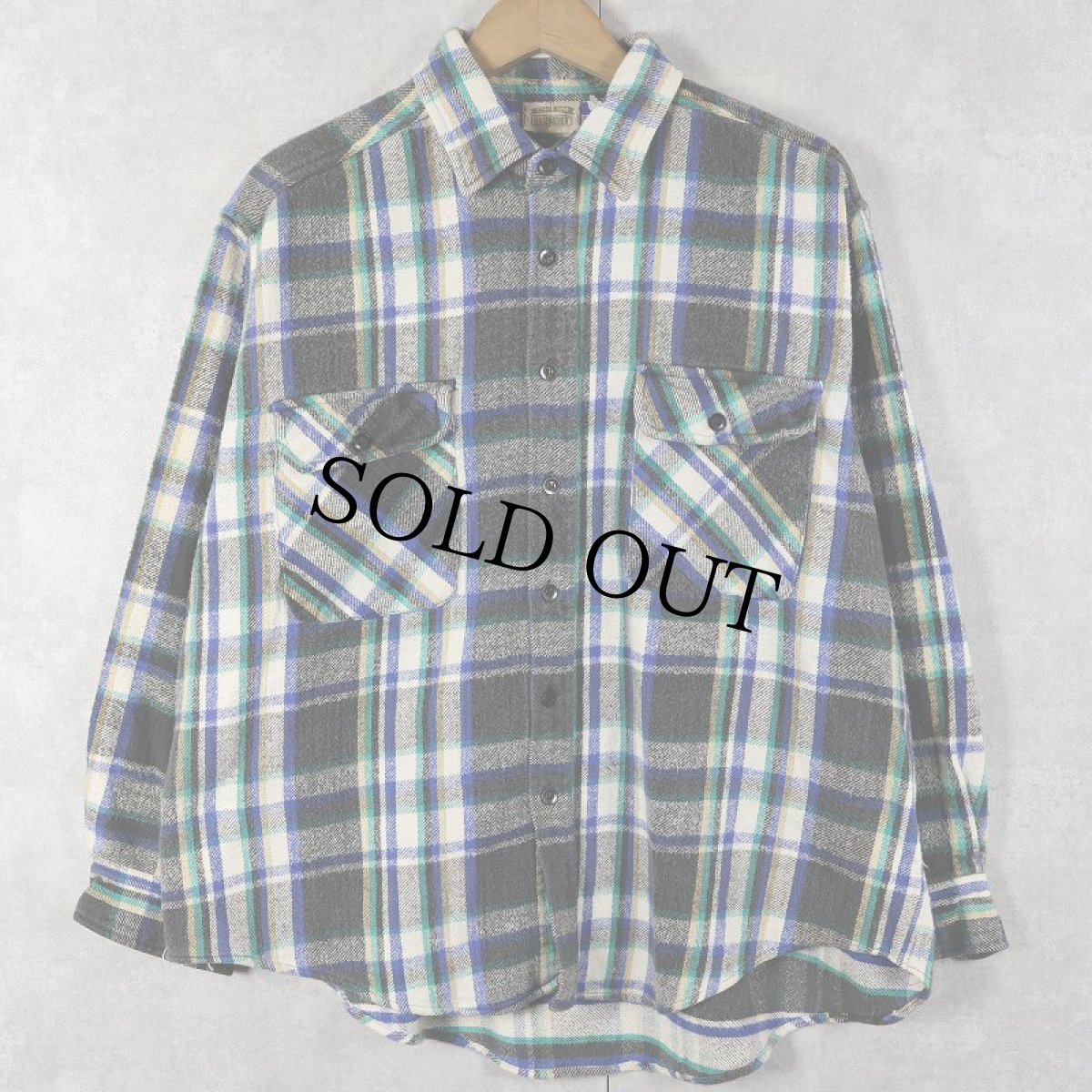 画像1: 90's FIVE BROTHER USA製 チェック柄 ヘビーネルシャツ XL (1)