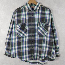 画像1: 90's FIVE BROTHER USA製 チェック柄 ヘビーネルシャツ XL (1)