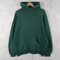 画像1: 90's RUSSELL ATHLETIC USA製 無地スウェットフーディー L (1)