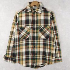 画像1: 70's Mr.Leggs USA製 チェック柄 ヘビーネルシャツ S (1)