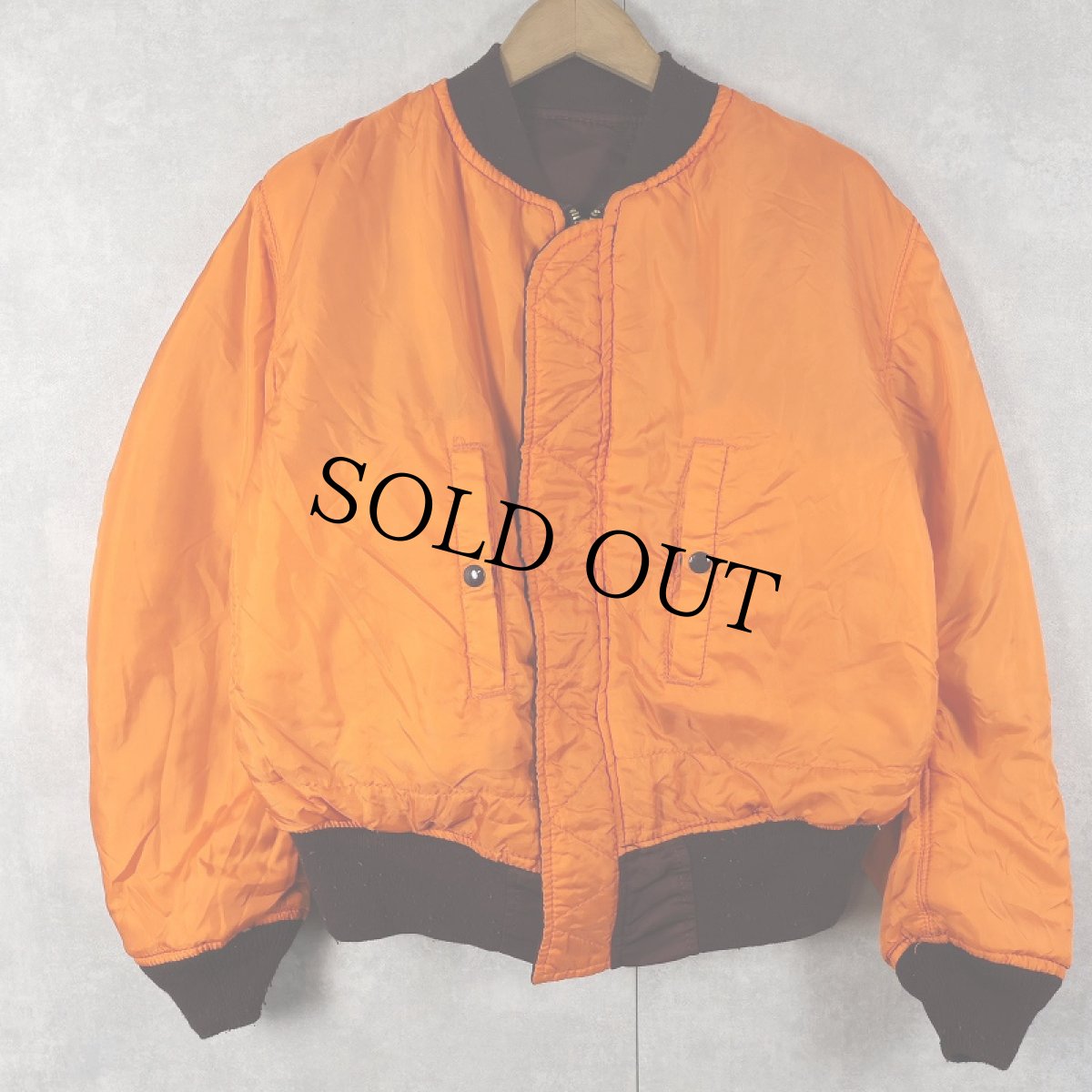 画像2: 80's 民間品 ALPHA INDUSTRIES,INC. USA製 MA-1 フライトジャケット M (2)