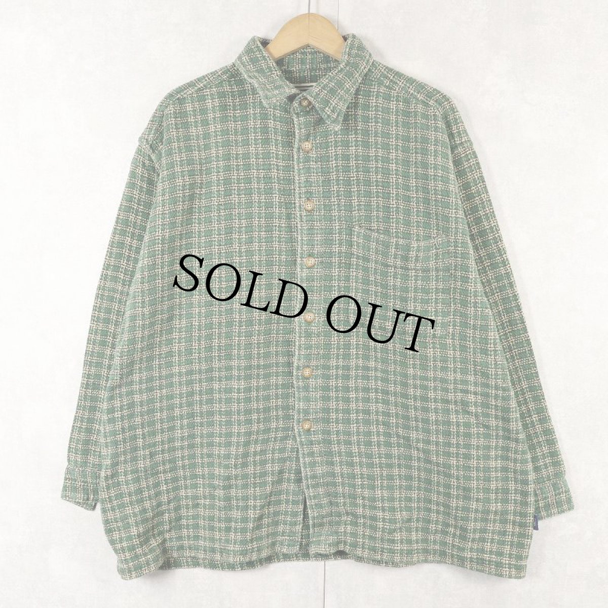 画像2: Ocean Pacific チェック柄 コットンシャツ XL (2)