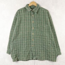 画像2: Ocean Pacific チェック柄 コットンシャツ XL (2)