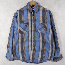 画像1: 80's BIG MAC USA製 チェック柄 ヘビーネルシャツ M (1)