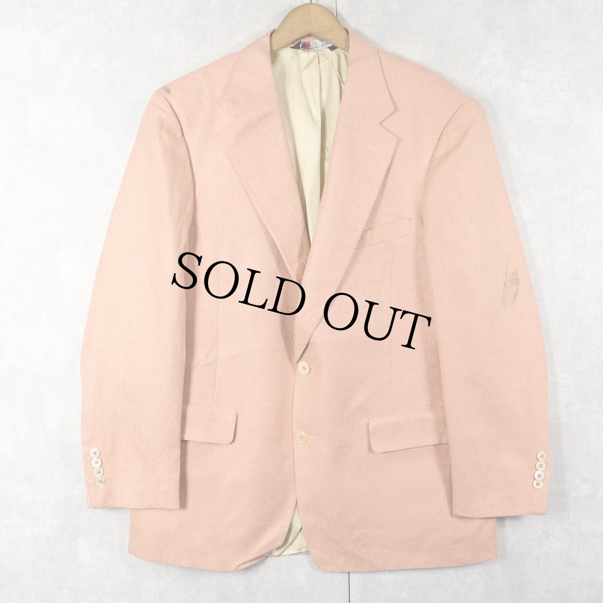 画像1: 【SALE】 80's Bachrach USA製 HBT シルクテーラードジャケット (1)