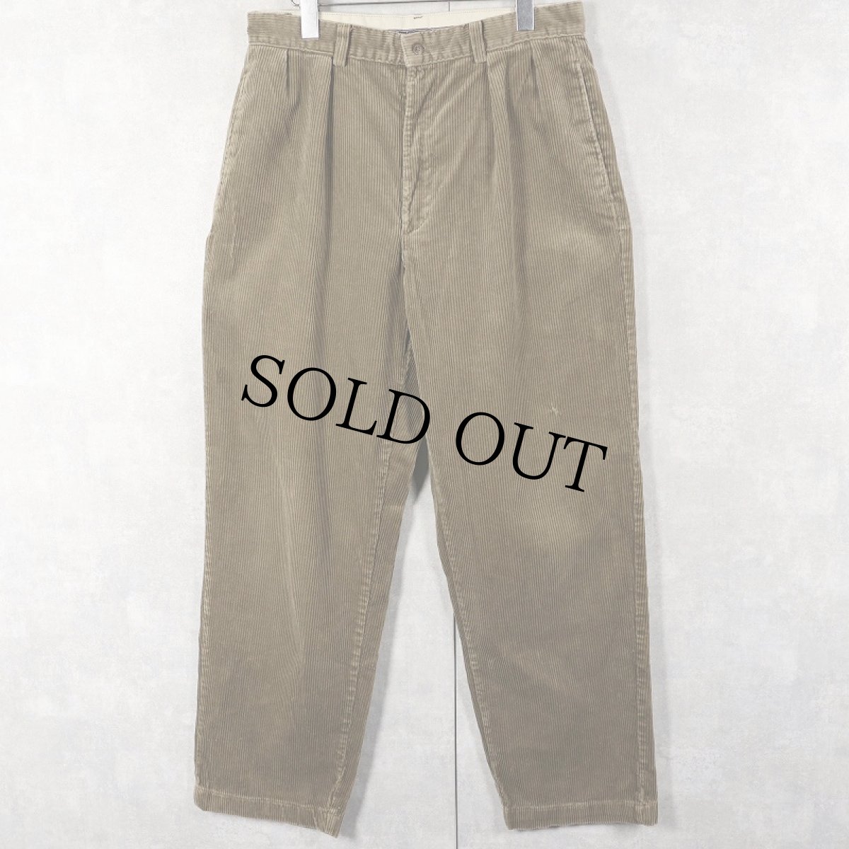 画像1: POLO Ralph Lauren "ANDREW PANT" 太畝 2タックコーデュロイパンツ W31 (1)