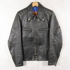 画像1: 70's KETT ENGLAND製 シングルライダースジャケット BLACK  (1)