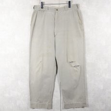 画像2: 50's SANFORIZED "Army Twill" チノトラウザーズ W34 (2)