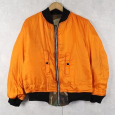 画像2: 民間品 ALPHA INDUSTRIES "MA-1 TYPE" ウッドランドカモ柄 フライトジャケット X-LARGE (2)