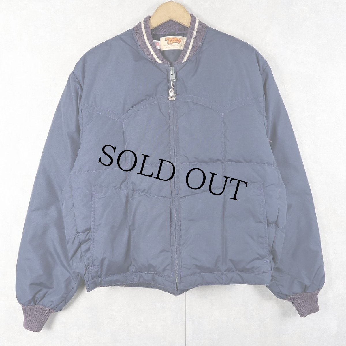 画像1: 70's COMFY USA製 ウエスタンダウンジャケット NAVY XL (1)