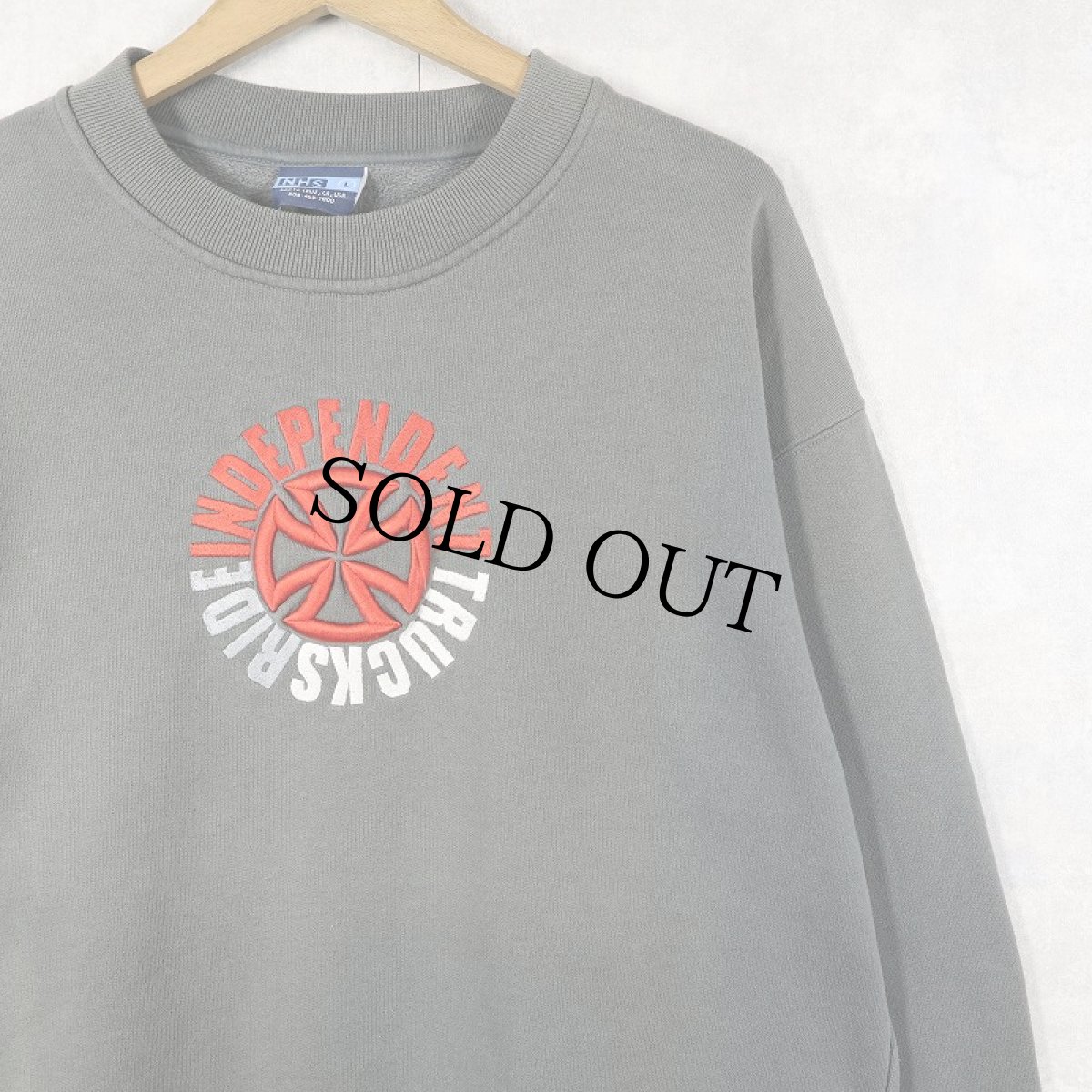 画像1: INDEPENDENT ロゴ刺繍スウェット L (1)