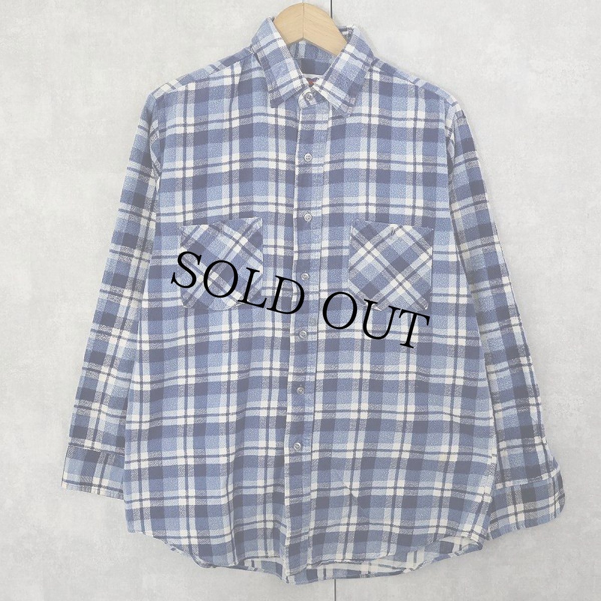 画像1: 80〜90's AMERICAN EDITION USA製 チェック柄ネルシャツ M (1)